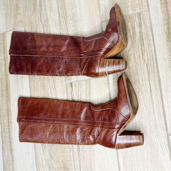 Frye Shoes - Vintage 1970s  Frye Boots Size 5 Brown Made in the USA  Dex Campus Boots